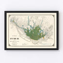 Vintage Map of Saint Louis, Missouri 1884