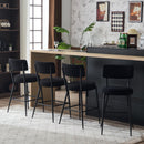Modern Teddy Fabric Upholstered Bar Stools - Legs