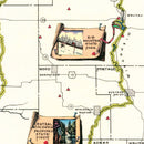 Vintage Map of Wisconsin 1939