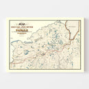 Vintage Fox River, WI Map 1839