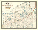 Vintage Fox River, WI Map 1839