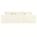 Cloud L-Shaped Corduroy Sectional Sofa with Chaise Lounge