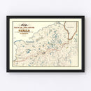 Vintage Fox River, WI Map 1839