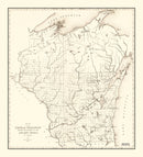 Vintage Map of Wisconsin 1855