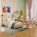 2-in-1 Kids Furniture Set: Twin Bed Frame & 3-Piece Activity Play Table and Chair Set by LJGDeals