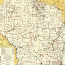 Vintage Railroad Map of Wisconsin 1908