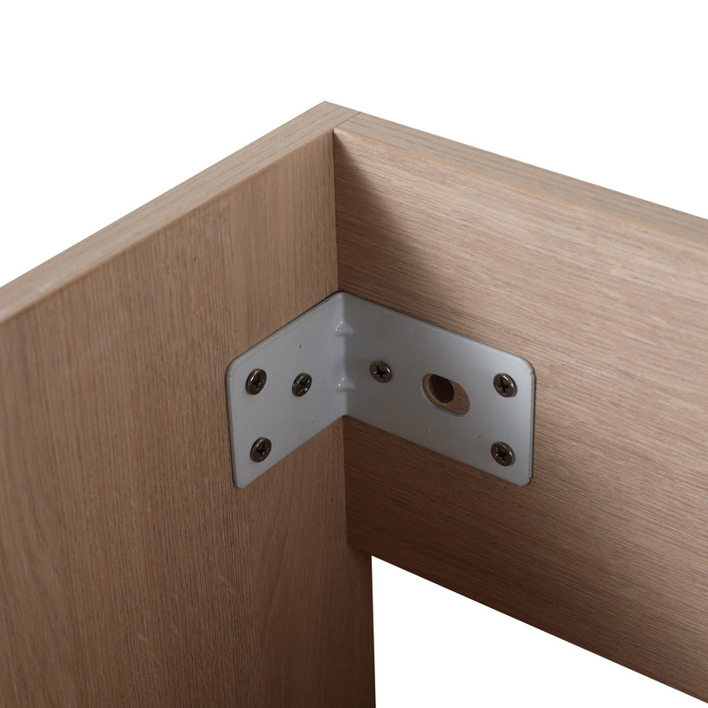 24 Inch Freestanding Bathroom Vanity with Black Ceramic Sink & 2 Soft-Close Cabinet Doors (BLO-G-BL9060BK),W1286S