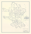 Vintage Map of Milwaukee, Wisconsin 1931
