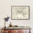Vintage Map of Milwaukee, Wisconsin 1870