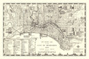 Vintage Map of Milwaukee, Wisconsin 1870