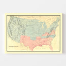 Vintage Republican Sweep of United States Map 1894