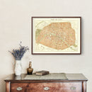 Vintage Map of Paris, France 1893