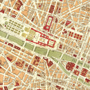 Vintage Map of Paris, France 1893