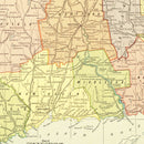 Vintage Map of Connecticut 1900