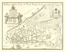 Vintage Map of New York City, New York 1728
