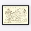 Vintage Map of New York City, New York 1728