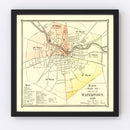 Vintage Map of Watertown, New York 1889