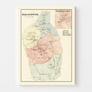 Vintage Map of Marlborough, Connecticut 1869