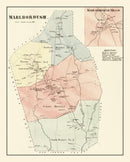 Vintage Map of Marlborough, Connecticut 1869