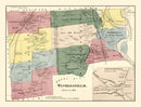 Vintage Map of Wethersfield, Connecticut 1869