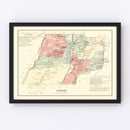 Vintage Map of Berlin, Connecticut 1869