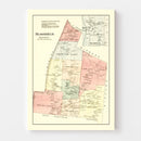 Vintage Map of Bloomfield, Connecticut 1869