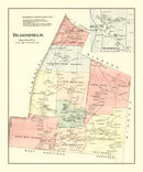 Vintage Map of Bloomfield, Connecticut 1869