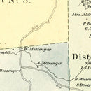 Vintage Map of Granby, Connecticut 1869