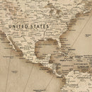 Personalized World Map Wall Art – Customizable Push Pin Map