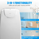 12000 BTU Dual Hose Portable Air Conditioner with Remote Control-White by LJGDeals