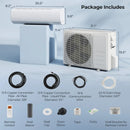 X-Pro 35000 BTU 2 Zone 22.5 SEER2 Concealed Ducted Mini Split AC by DirectDeals
