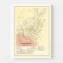 Vintage Map of Collinsville, Connecticut 1869