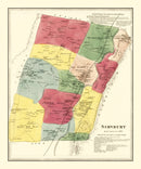 Vintage Map of Simsbury, Connecticut 1869