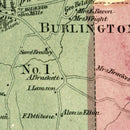 Vintage Map of Burlington, Connecticut 1869