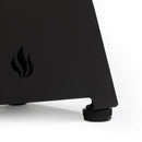 Tabletop, Propane Gas Fire Pit With Quick Connect Joint, Glass Wind Guard And Lava Rock, Outdoor, Portable - Black by HouseOfZazla