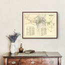 Vintage Map of Rockville, Connecticut 1869