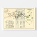 Vintage Map of Rockville, Connecticut 1869