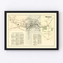 Vintage Map of Rockville, Connecticut 1869