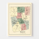 Vintage Map of Somers, Connecticut 1869