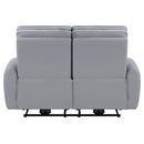 Jeromie - Power Motion Loveseat With USB Port - Gray Synthetic Leather by Unique Piece Furniture