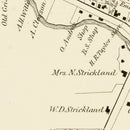 Vintage Map of South Glastenbury, Connecticut 1869