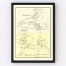 Vintage Map of Union Village, Connecticut 1869
