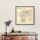Vintage Map of East Hartford, Connecticut 1869