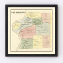 Vintage Map of East Hartford, Connecticut 1869