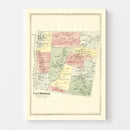 Vintage Map of East Windsor, Connecticut 1869