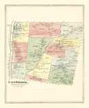 Vintage Map of East Windsor, Connecticut 1869