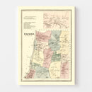 Vintage Map of Enfield, Connecticut 1869