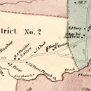Vintage Map of Enfield, Connecticut 1869