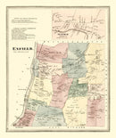 Vintage Map of Enfield, Connecticut 1869