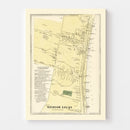 Vintage Map of Windsor Locks, Connecticut 1869